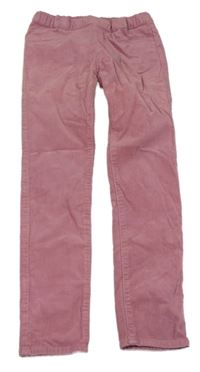 Starorůžové skinny fit manšestráky H&M