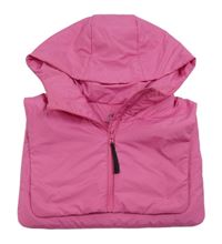 Tmavorůžová šusťáková zateplená vsadka s kapucňou H&M