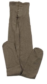 Kávové melírované punčocháče