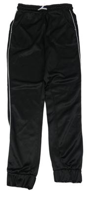 Černé thermo tepláky s pruhem ERGEENOMIXX