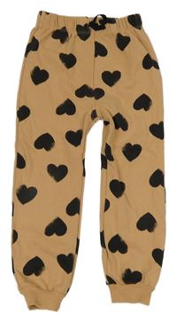 Světlehnědé tepláky se srdíčky PL: Kids