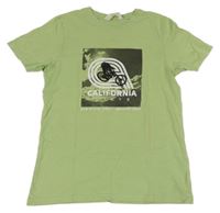 Olivové tričko s bicyklom H&M