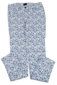 Bílo-modré kytičkované skinny rifle alive