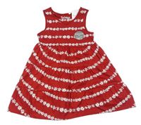 Červené bavlnené kvetované šaty Nutmeg