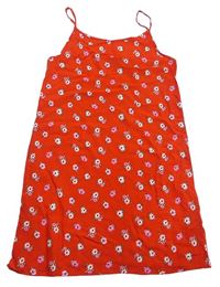 Červené kvetované ľahké šaty Primark