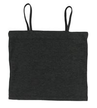 Antracitový melírovaný crop top