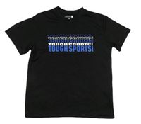 Čierne športové tričko s nápismi Ergeenomixx