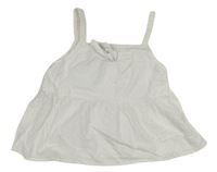 Biely bodkovaná ý crop top s mašlou Next