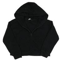 Čierna prepínaci crop mikina s kapucňou George