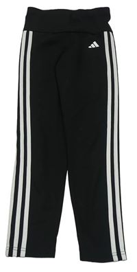 Černé sportovní legíny s logem Adidas