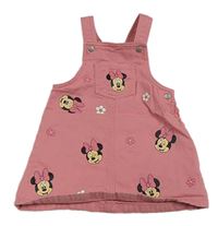 Růžové riflové laclové šaty s Minnie Disney