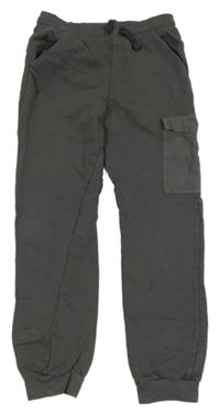 Tmavošedé tepláky s kapsou F&F