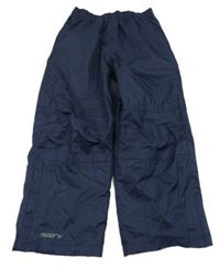 Tmavomodré šušťákové podšité funkčné nohavice Mountain Warehouse