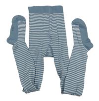 Modro-biele pruhované pančuchy L&D