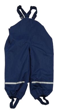 Tmavomodré šusťákové podšité laclové kalhoty TCM