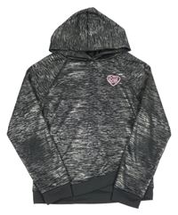 Tmavošedo-strieborná melírovaná sprotovní mikina s kapucňou Body Glove