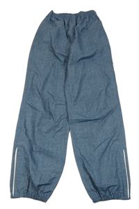 Tmavomodré melírované šušťákové nepromokavé nohavice Tchibo