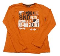 Cihlové triko s nápisem C&A