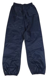 Tmavomodré šušťákové nepromokavé funkčné nohavice Decathlon