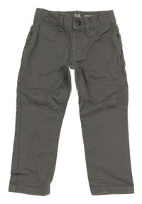 Sivé plátenné slim nohavice C&A