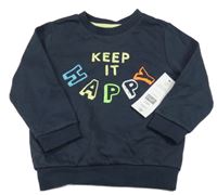 Nové - Tmavomodrá mikina s nápisem F&F