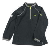 Antracitovo-čierna pruhovaná fleecová funkčná mikina Regatta