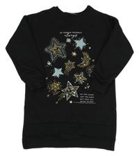 Čierne teplákové šaty s hviezdami s flitrami George