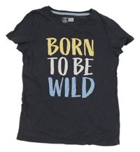 Antracitové tričko s nápisem Little Kids