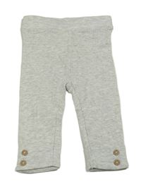 Svetlosivé melírované rebrované ľahké tepláky