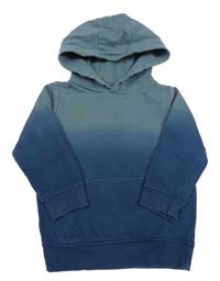 Tmavomodrá ombré mikina s kapucňou F&F