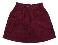 Vínová menšestrová sukňa Primark