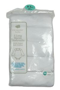 Nové - 5x biele body Primark