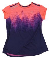 Neónově ružovo-fialové športové funkčné tričko Kalenji