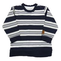 Tmavomodro-biela pruhovaná mikina H&M