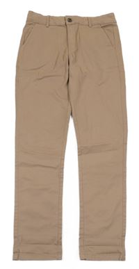 Hnedé plátenné chino nohavice M&S