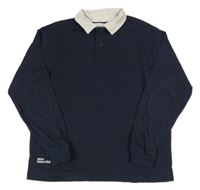 Tmavomodré polo triko Zara
