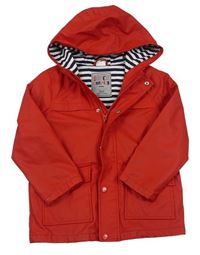 Červená nepromokavá jarná bunda s kapucňou F&F