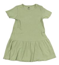Svetlozelené rebrované šaty H&M
