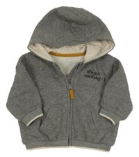 Sivá melírovaná prepínaci mikina s kapucňou zn. George