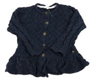 Tmavomodrý vzorovaný prepínaci sveter Jasper Conran