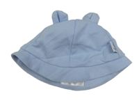 Svetlomodrý podšitý klobúk s ušima