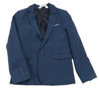 Tmavomodré melírované společenské sako H&M