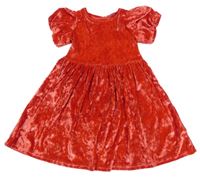 Červené zamatové šaty s opaskom Pep&Co