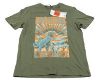 Nové - khaki tričko s dinem George