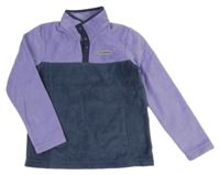 Fialovo-tmavofialová fleecová funkčná mikina s logom columbia