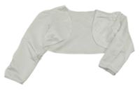 Bílé společenské bolerko s korálky 