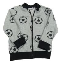 Sivo-čierna prepínaci mikina s loptami H&M