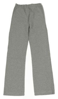 Sivé melírované tepláky s bílým proužkem