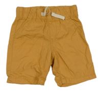 Okrové plátenné kraťasy H&M