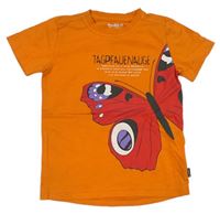 Oranžové tričko s motýlom Jako-o